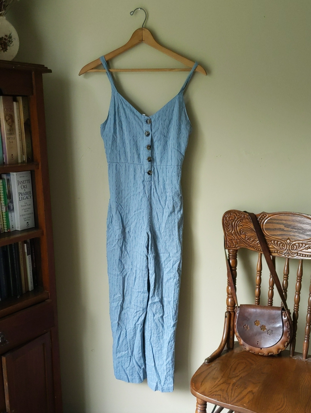 Women's Jumpsuit In Light Blue Cotton